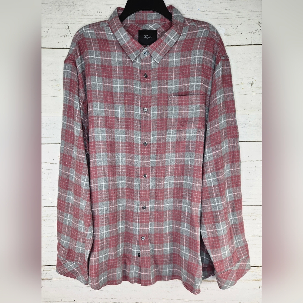 Rails Lennox Plaid Flannel Button Up Long Sleeve Shirt
